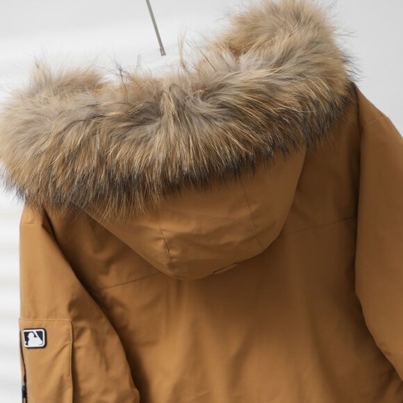 MLB Brown Hooded Down Jacket - Picture 3 of 9